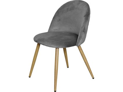Jídelní židle LAMBDA šedý samet