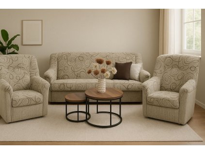 Sedací souprava Panda 3+1+1 Rosita 104/koo béžová