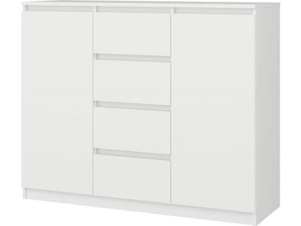 Komoda Malvína 2D4S 120 bílá
