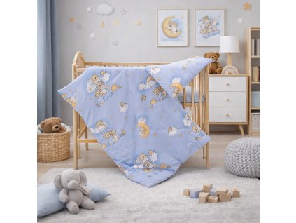 559 povleceni do postylky 2dilne scarlett mracek modra 90 x 120 cm