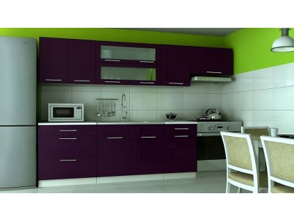 Kuchyňská linka Dakota 240/180 fialový lesk