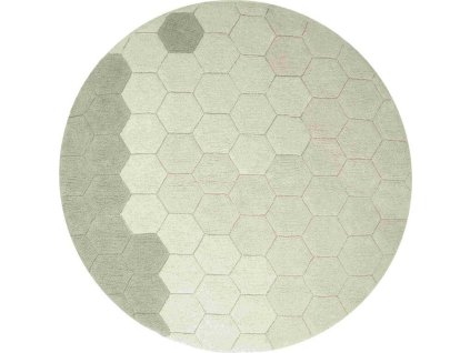 Dětský kusový koberec Honeycomb Blue Sage kruh (Rozměry koberců 140x140)