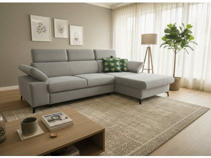 Sedací souprava Apolena pravá šedá