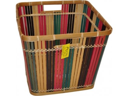 Košík bambusový barevný velký