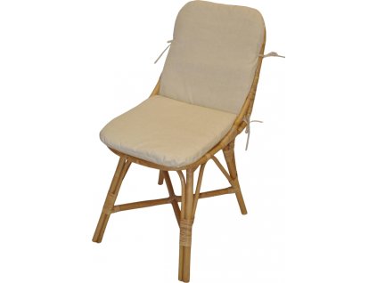 Ratanové křeslo Plazen s polstren béžovým