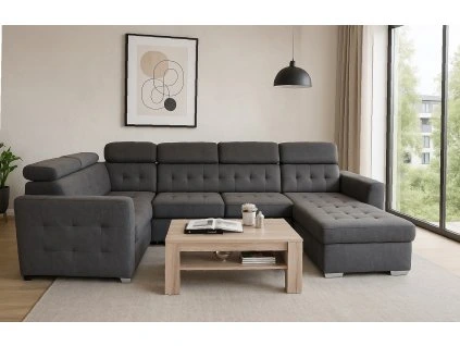 Sedací souprava Zara U pravá šedá