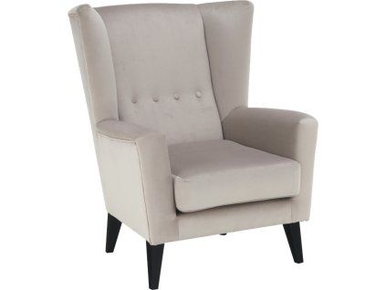 Křeslo-ušák, krémová / černá, RODEZA