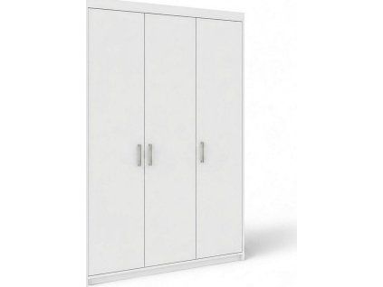 Skříň JELENA 3D šatní, 133cm (Varianta bílá)