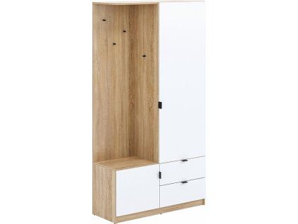 Předsíňová stěna COMPACT (Varianta dub sono/bílá)