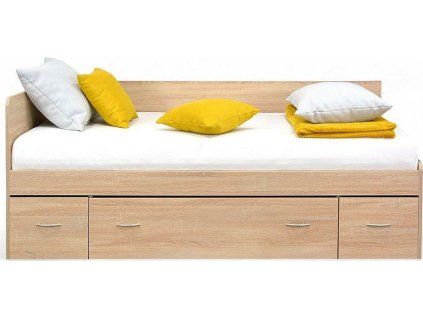 Postel RANGO (F) 90cm, s roštem a s úložným prostorem (Varianta buk)