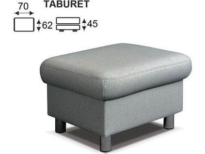 Taburet THOMAS (Varianta Gusto 94 šedá)