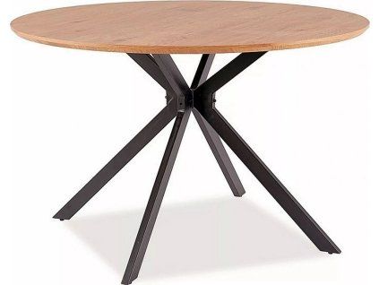 Stůl ASTER jídelní průměr 120cm (Varianta dub / černá noha)