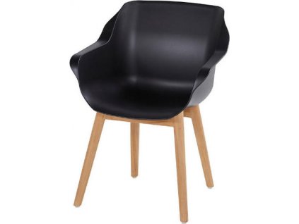 Záhradná stolička SOPHIE Studio teak - Čierna