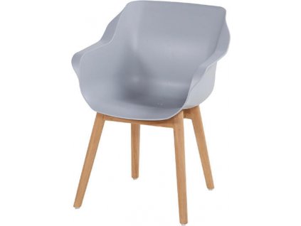 Záhradná stolička SOPHIE Studio teak - Svetlá šedá