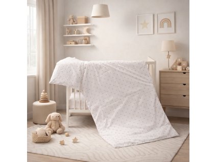 3631 povleceni do postylky 2dilne scarlett hvezdicka bezova 100 x 135 cm