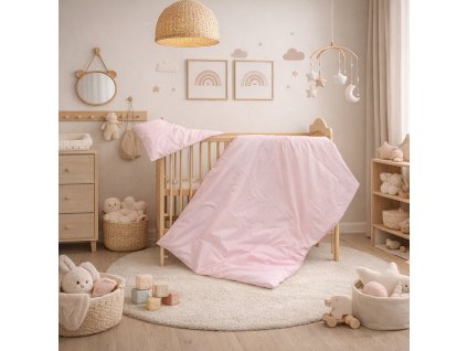 2611 povleceni do postylky 2dilne scarlett blanka ruzova 100 x 135 cm
