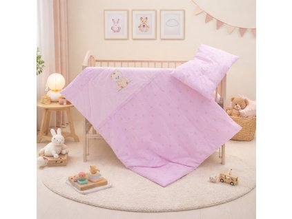 2737 povleceni do postylky 2dilne scarlett meda ruzove 100 x 135 cm