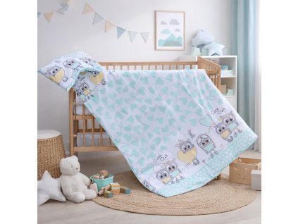 4928 povleceni do postylky 2dilne scarlett kulisek zelena 100 x 135 cm