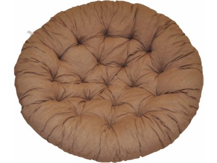 Polstr deluxe na křeslo papasan 110 cm - hnědý melír