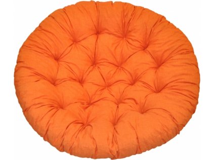 Polstr deluxe na křeslo papasan 110 cm - oranžový melír