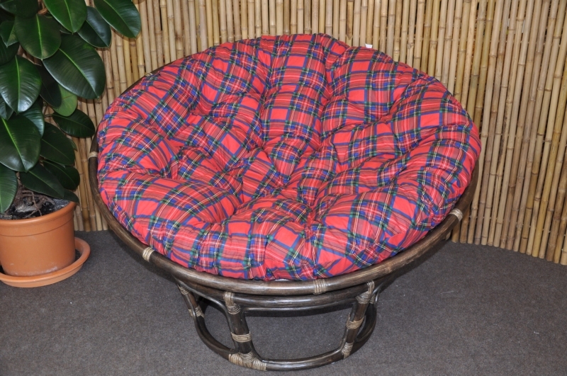 Axin Trading s.r.o. Polstr na křeslo papasan 110 cm červený CZ