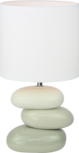 Tempo kondela Keramická stolní lampa, bílá / šedá, QENNY TYP 4