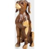 Sedící pes velký, dřevěná ručně vyřezávaná socha Becca