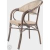 Venkovní křesílko z umělého ratanu s hliníkovou kostrou Lidia
