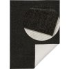 Kusový koberec Twin-Wendeteppiche 103096 black cream – na ven i na doma (Rozměry koberců 80x150)