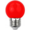 Barevná LED žárovka E27 1W 30lm červená