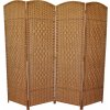 Paravan provázkový čtyřdílný barva světle hnědá