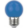 Barevná LED žárovka E27 1W 30lm modrá