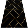 Kusový koberec Emerald geometric 1012 black and gold (Rozměry koberců 80x150)