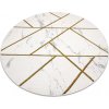 Kusový koberec Emerald geometric 1012 cream and gold kruh (Rozměry koberců 120x120 (průměr) kruh)