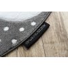 Dětský kusový koberec Petit Bunny grey kruh (Rozměry koberců 140x140 (průměr) kruh)