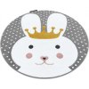 Dětský kusový koberec Petit Bunny grey kruh (Rozměry koberců 140x140 (průměr) kruh)