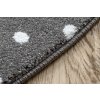 Dětský kusový koberec Petit Bunny grey kruh (Rozměry koberců 140x140 (průměr) kruh)