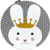 Dětský kusový koberec Petit Bunny grey kruh (Rozměry koberců 140x140 (průměr) kruh)