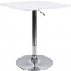 Barový stůl s nastavitelnou výškou, bílá, 60x70-91 cm, FLORIAN 2 NEW