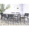 Hliníkový zahradní nábytek: stůl Jersey 160cm šedý a 6 polohovacích křesel Palermo