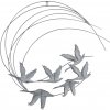 Kovová dekorace labutě ve větru 125179