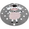 Dětský kusový koberec Petit Dolly sheep grey kruh (Rozměry koberců 120x120 (průměr) kruh)