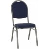 Modrá stohovatelná židle, kovová kostra