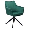 Jídelní čalouněná židle ROZI VELVET zelená/černá