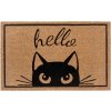 Rohožka Hello s kočkou 105703 - na ven i na doma (Rozměry koberců 45x70)