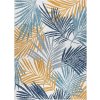 Kusový koberec Cooper Sisal Palm leaves 22258 ecru/navy – na ven i na doma (Rozměry koberců 120x170)