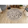 Kusový koberec Berber Tanger B5940 cream and brown kruh (Rozměry koberců 120x120 (průměr) kruh)