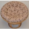 Ratanový papasan 110 cm medový polstr levandule