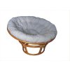 Ratanový papasan 110 cm medový bílý polstr