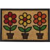 Rohožka Kokos + guma Tři květiny - na ven i na doma (Rozměry koberců 40x60)